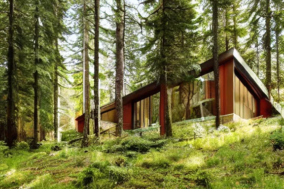 Image similar to an entire house in the forest