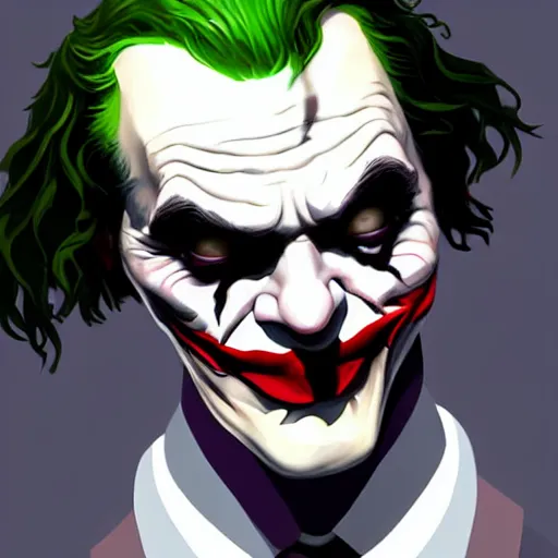 Prompt: Jerome!!! Powell as The Joker, digital art, cgsociety, artstation
