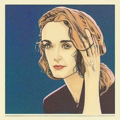 Image similar to “ winona ryder retro minimalist portrait by jean giraud, moebius starwatcher comic, sharp, smooth face, 8 k ”