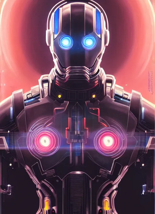 Prompt: Symmetry!! portrait of ultron, sci-fi armour, tech wear, cables, glowing lights!! sci-fi, intricate, elegant, highly detailed, digital painting, artstation, concept art, smooth, sharp focus, illustration, art by artgerm and greg rutkowski and alphonse mucha