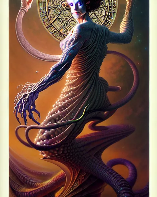 Image similar to the juggler tarot card, fantasy character portrait made of fractals, ultra realistic, wide angle, intricate details, the fifth element artifacts, highly detailed by peter mohrbacher, hajime sorayama, wayne barlowe, boris vallejo, aaron horkey, gaston bussiere, craig mullins