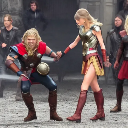 Image similar to Taylor swift as Thor