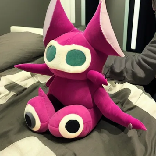 Image similar to cute fumo plush of my sleep paralysis demon, the creature that visits me at night, the monster from underneath my bed