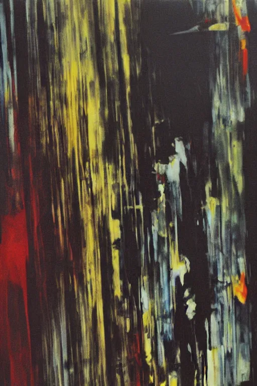 Prompt: painting murder by Gerhard Richter