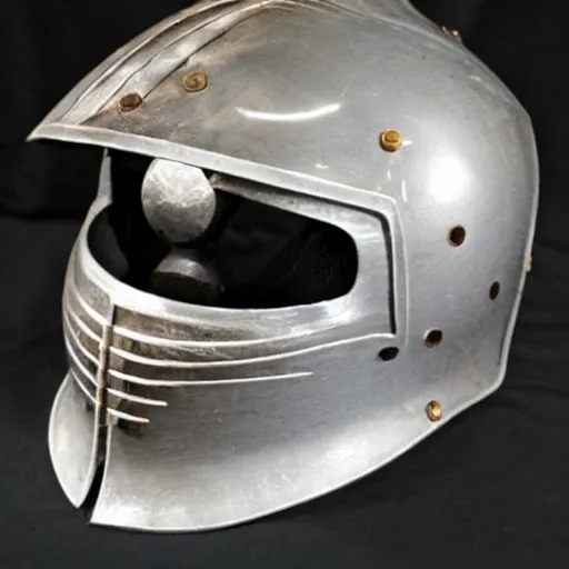 Image similar to knight helmet, detailed, style of hydro74