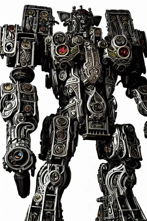 Image similar to cinematic still in machine - warrior - 2, intricate ornate humanoid mecha warrior,