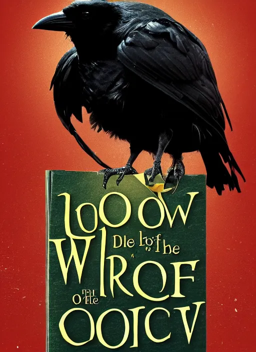 Prompt: book cover for the novel 'Crow of the Witch Hunt', digital art