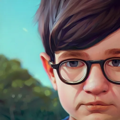 Prompt: highly detailed portrait kid milhouse from the simpsons, in gta v, stephen bliss, unreal engine, fantasy art by greg rutkowski, loish, rhads, ferdinand knab, makoto shinkai and lois van baarle, ilya kuvshinov, rossdraws, tom bagshaw, global illumination, radiant light, detailed and intricate environment