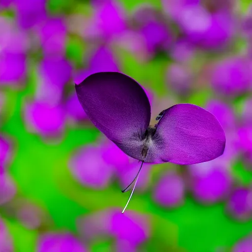 Image similar to closeup photo of purple petal flying above park, aerial view, shallow depth of field, 8 0 mm, f 1. 8