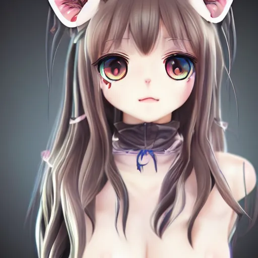 Prompt: nekopara fantastically detailed eyes cute cat girl dress portrait with fantastically detailed cat ears modern anime style, made by Laica chrose, Mina Petrovic, WLOP!!!!!!!!!!!! modern trending professional digital art unreal Engine 4k 8k