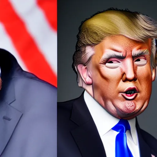 Image similar to donald trump in fortnite, new skin, collaboration