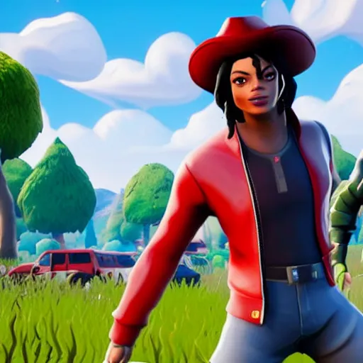 Image similar to Michael Jackson in Fortnite