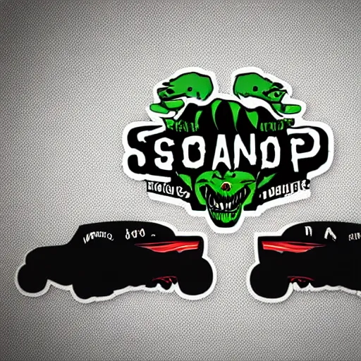 Image similar to Swamp-Rat-Monster-Truck Revving the Engines, SVG Sticker, Vector artwork, racing emblem, e-sports logo, wild-youthful iconic design