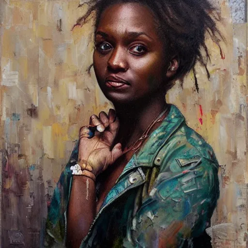 Prompt: a portrait of a character by tim okamura