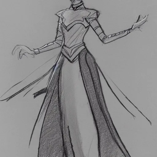 Image similar to milt kahl sketch of victoria justice as princess padme from star wars episode 3