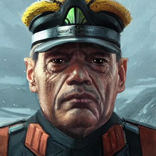 Image similar to portrait of a man by greg rutkowski, old admiral jagged fel, star wars expanded universe, he is about 6 0 years old, wearing uniform of the galactic alliance navy, highly detailed portrait, digital painting, artstation, concept art, smooth, sharp foccus ilustration, artstation hq