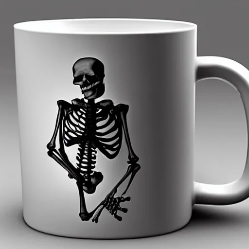 Image similar to a cup with a skeleton saying'gaming '!!!!! on it,'gaming '!!!!!