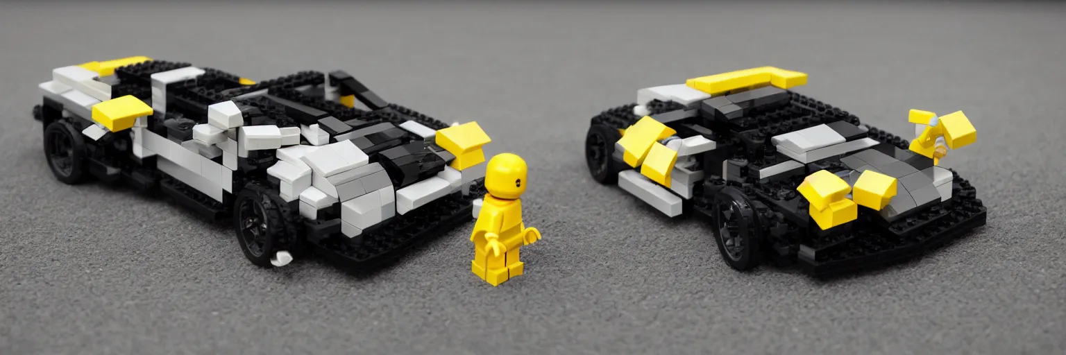 Image similar to lamborghini. lego style