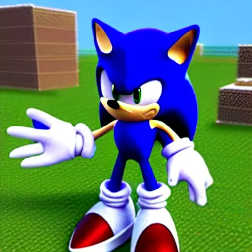 Image similar to Sonic in Roblox