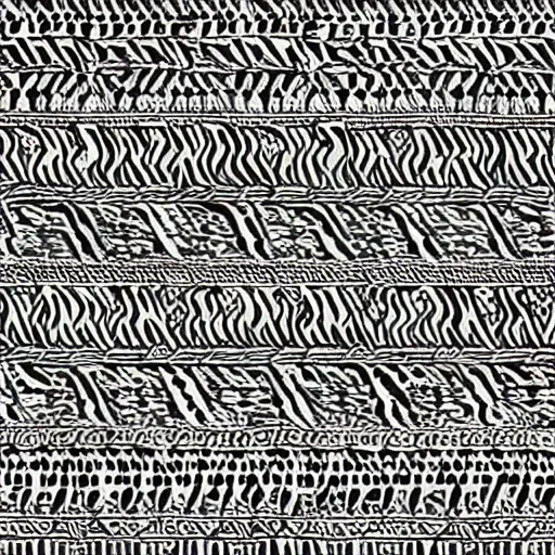 Prompt: tribal pattern detailed intricate block print, 4k, black ink on white paper