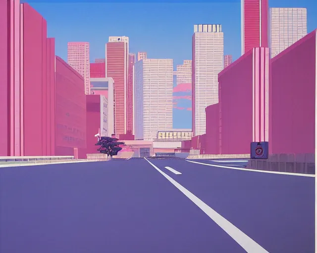 Image similar to a painting by Hiroshi Nagai