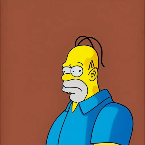 portrait painting of homer simpson, art by akira | Stable Diffusion ...