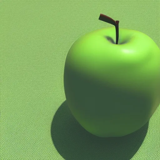 Prompt: a green apple on a red cube, photoreal, detailed, unreal engine 5, 8 k