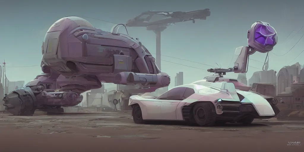 Image similar to Hard Surface Shape Form Exploration, Detailed, 8k, sci-fi, pastel colors, props, panel, concept, simon stalenhag ,syd mead, vehicle, speeder, parts,modular, insane detail