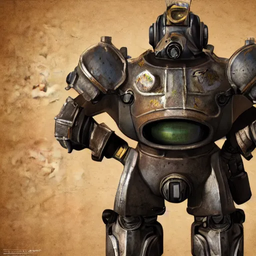 Prompt: fallout concept art power armor render ultra unreal engine 5