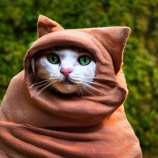 Image similar to cat wearing a burrito costume, award - winning photography 4 k