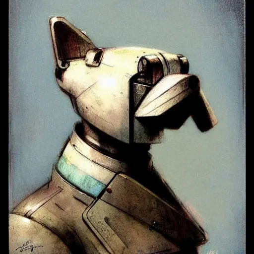 Image similar to ( ( ( ( ( 1 9 5 0 s retro future robot android box dog. muted colors. ) ) ) ) ) by jean - baptiste monge!!!!!!!!!!!!!!!!!!!!!!!!!!!!!!