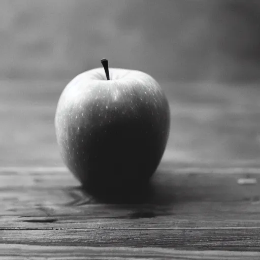 Prompt: a beautiful photo of a red apple, Ilford HP5 Plus