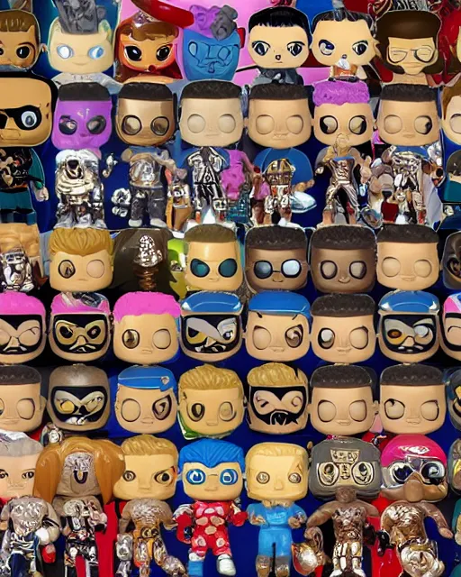 Image similar to Wrestler Funko Pop. Photographic, photography