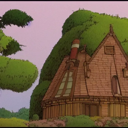 Image similar to the house is a tree, studio ghibli