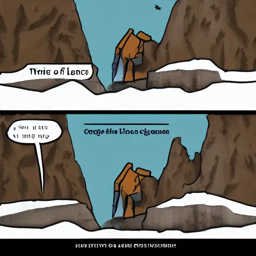 Image similar to comic strip about the retreat of the glaciers and the end of the ice age