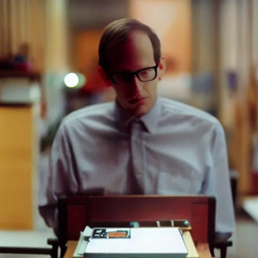 Prompt: color 35mm film still of Nick Bostrom, figure portrait