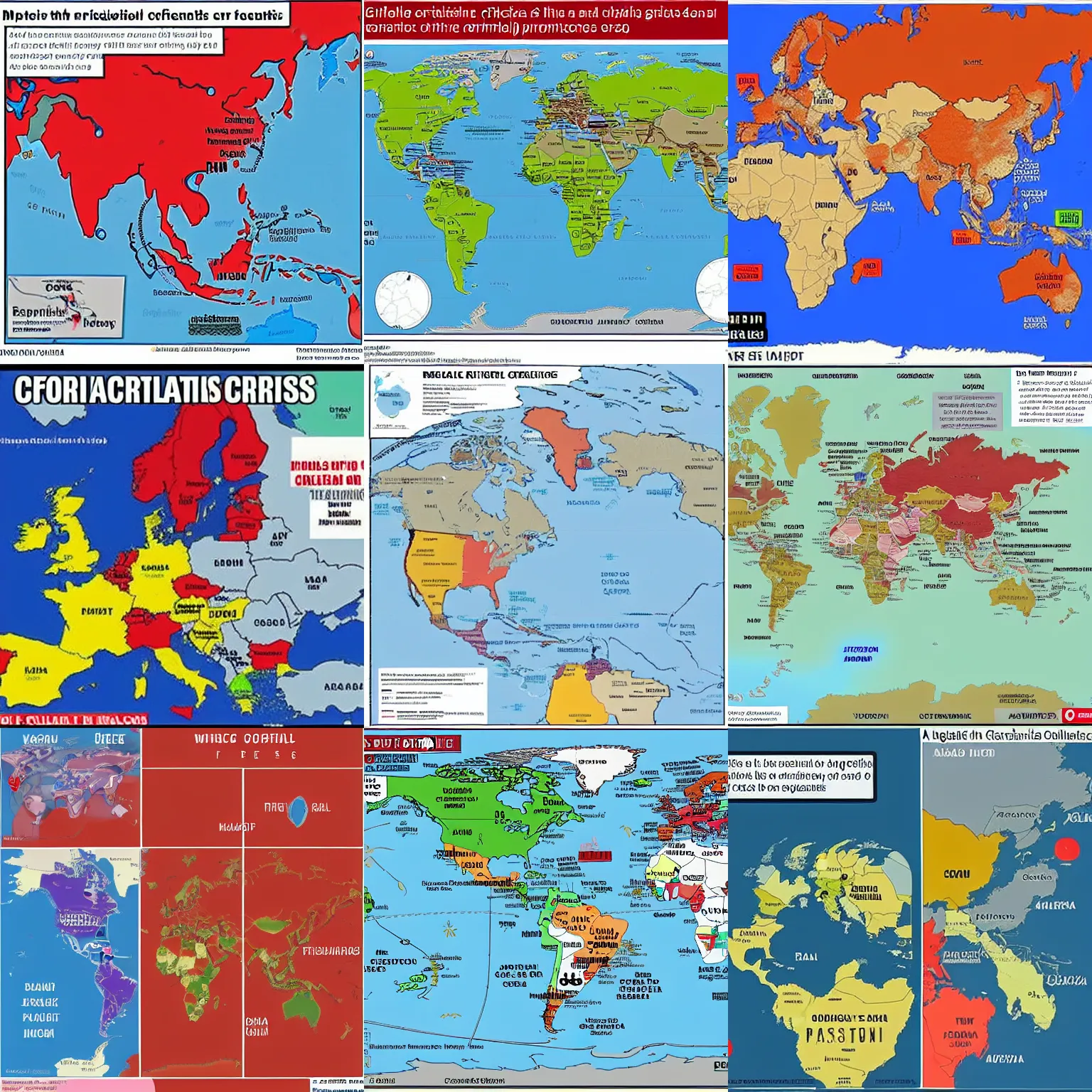 Prompt: a hilarious geopolitical crisis map meme
