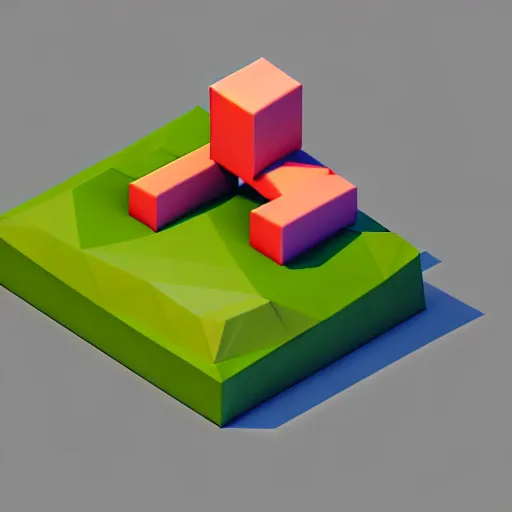 Image similar to isometric 3 d canon, low poly, soft render, handpaint texture, blender, 3 dcoat