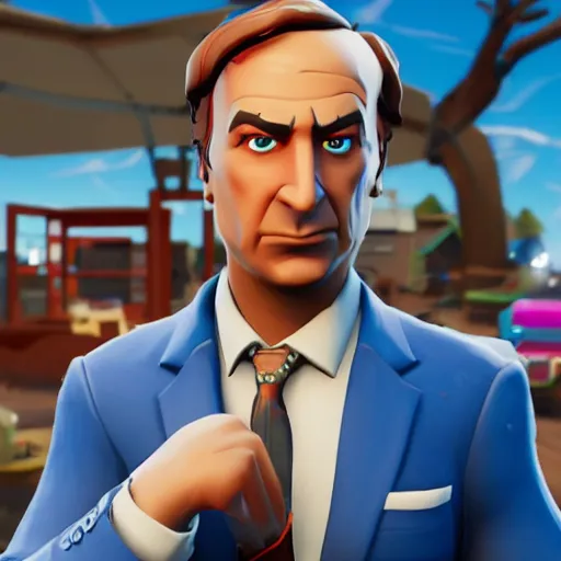 Image similar to saul goodman in the video game fortnite