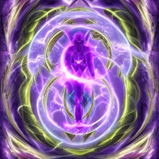 Prompt: a shield of purple energy, emanating and flowing energy, skill ability art