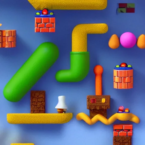 Image similar to Super Mario Bros claymation