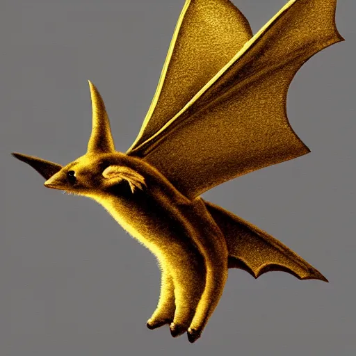 Prompt: golden bat, hyper realistic, hd,