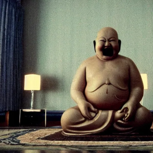 Image similar to A still of Budai in The Shining
