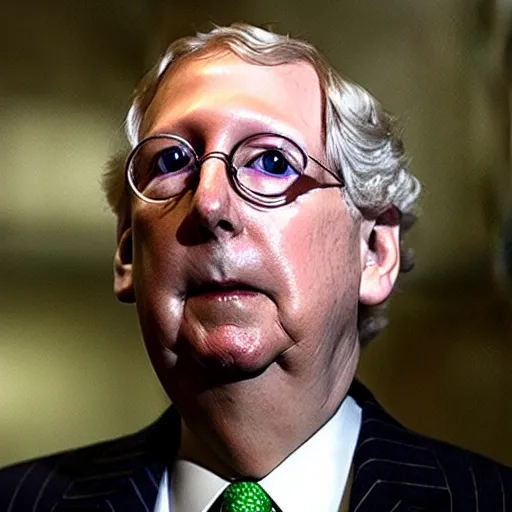 Prompt: Mitch McConnell is a turtle hell demon