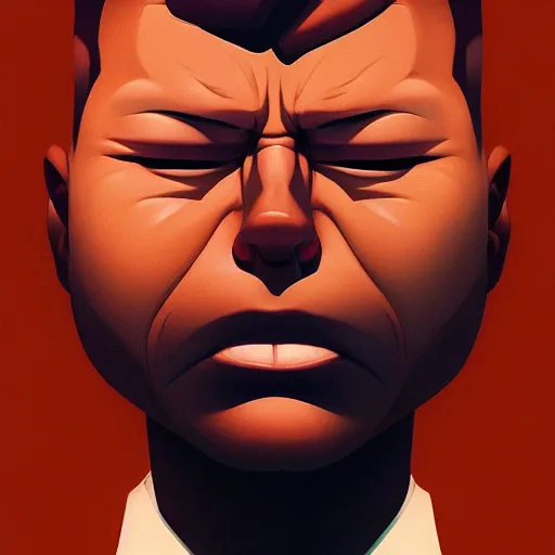 Image similar to face icon stylized minimalist goldfinger, loftis, cory behance hd by jesper ejsing, by rhads, makoto shinkai and lois van baarle, ilya kuvshinov, rossdraws global illumination