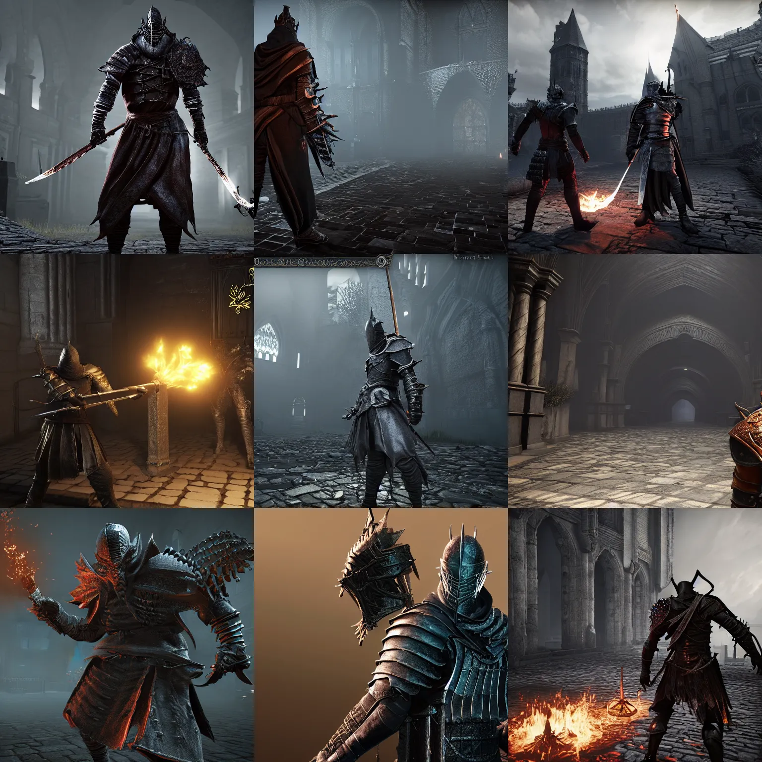 Prompt: among us impostor in dark souls, unrealengine 5, highly detailed, dark colors, d & d, 8 k hd