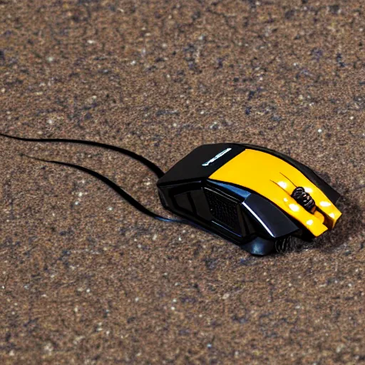 Prompt: monster track mouse in oil