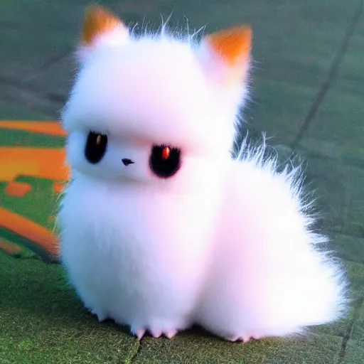 Image similar to real life Pokemon, cute!!!, fluffy!!!, ultra realistic!!!, golden hour, sharp focus