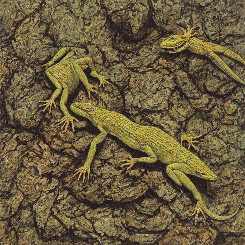 Image similar to a lizard on a stone, patrick woodroffe, simple detalis