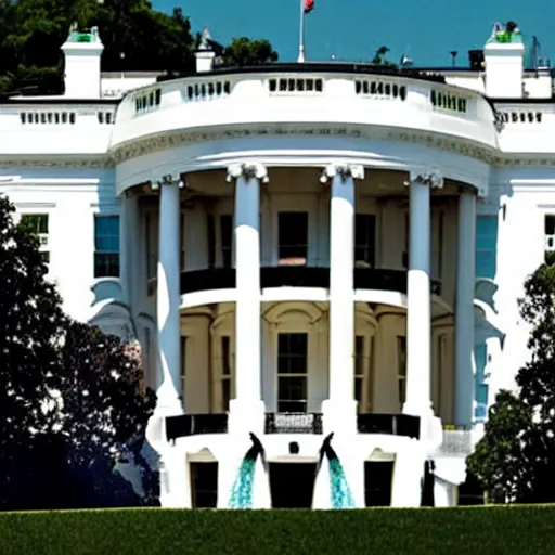 Image similar to aliens invading the white house,